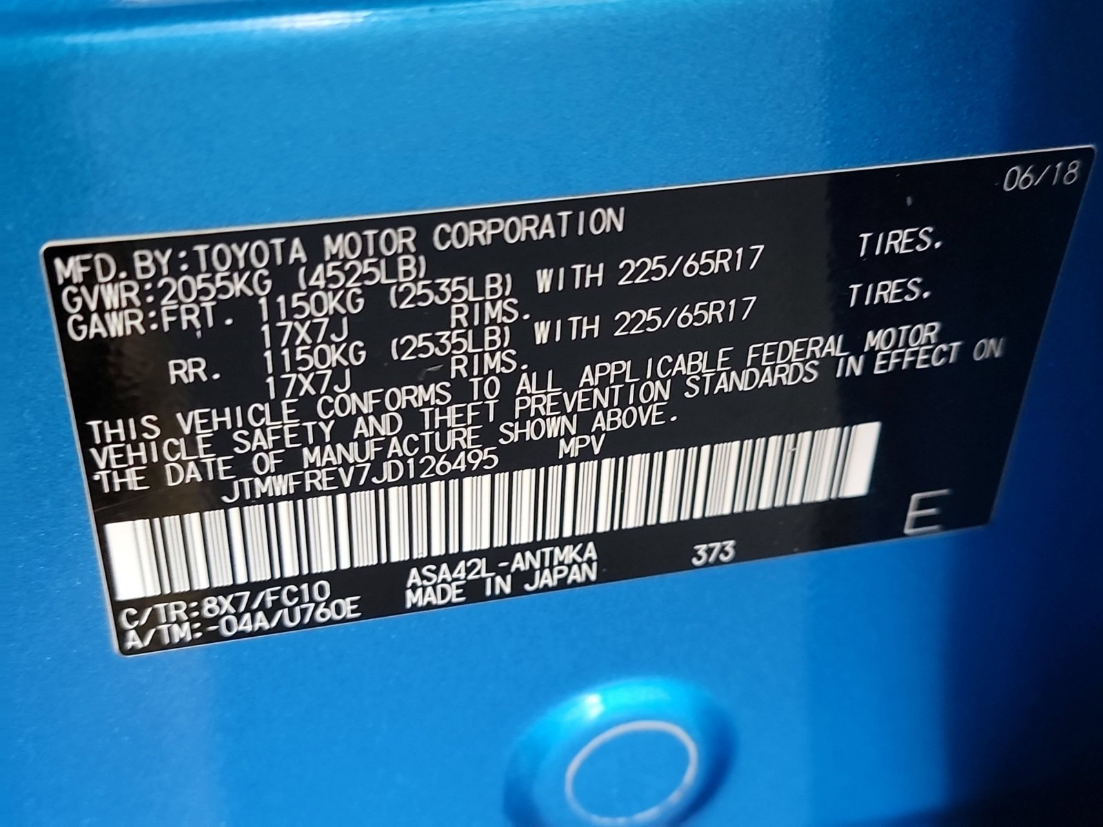 Used 2018 Electric Storm Blue Toyota XLE image 32