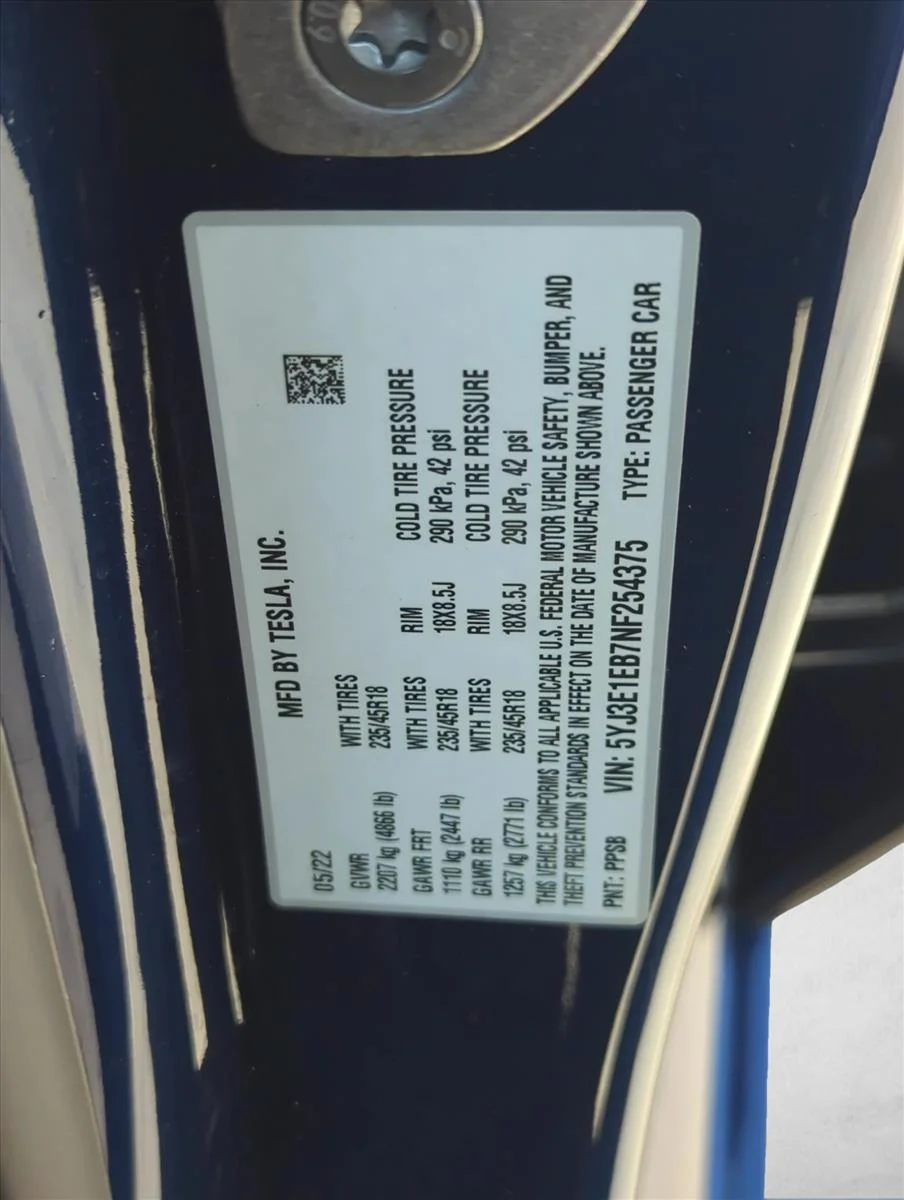 Used 2022 Blue Tesla Long Range image 28