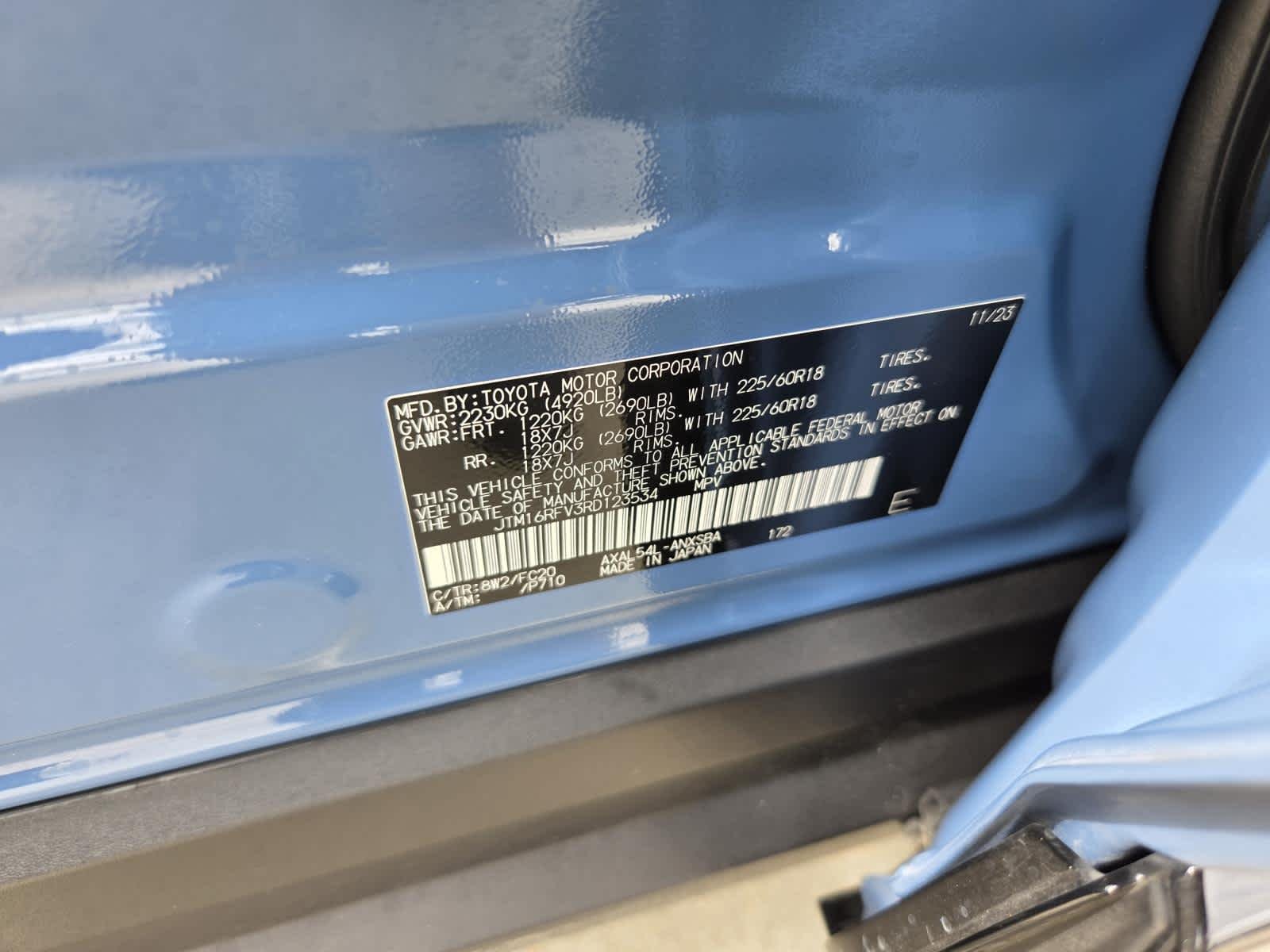 Used 2024 Cavalry Blue Toyota Hybrid SE image 27