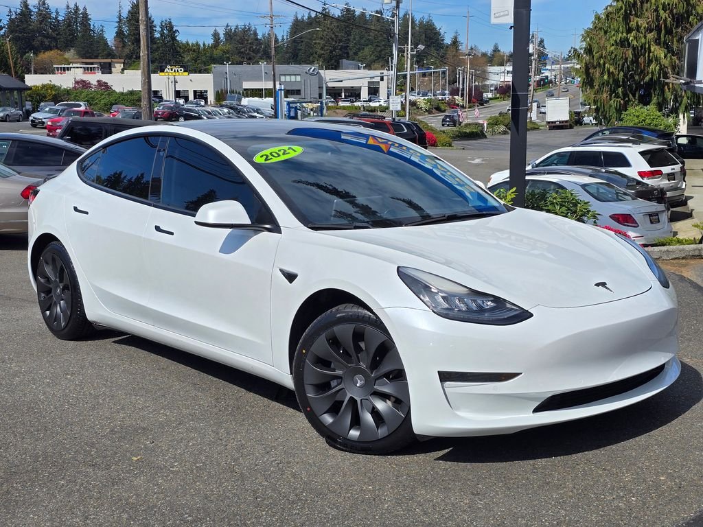 Used 2021 Tesla Model 3 Base with VIN 5YJ3E1EA7MF859664 for sale in North Bend, WA
