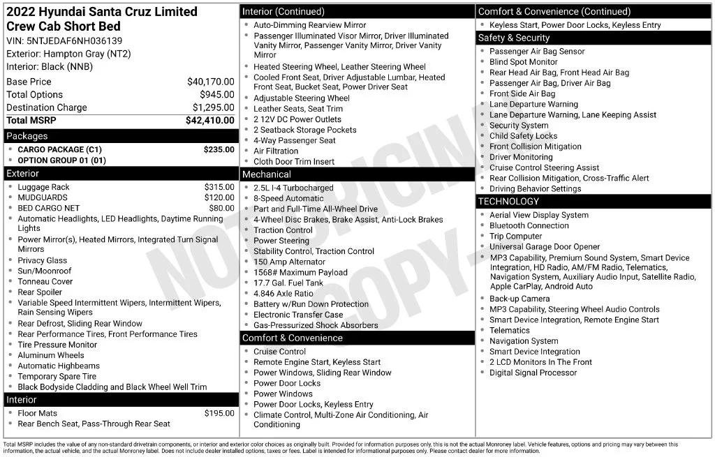 Used 2022 Gray Hyundai Limited image 6