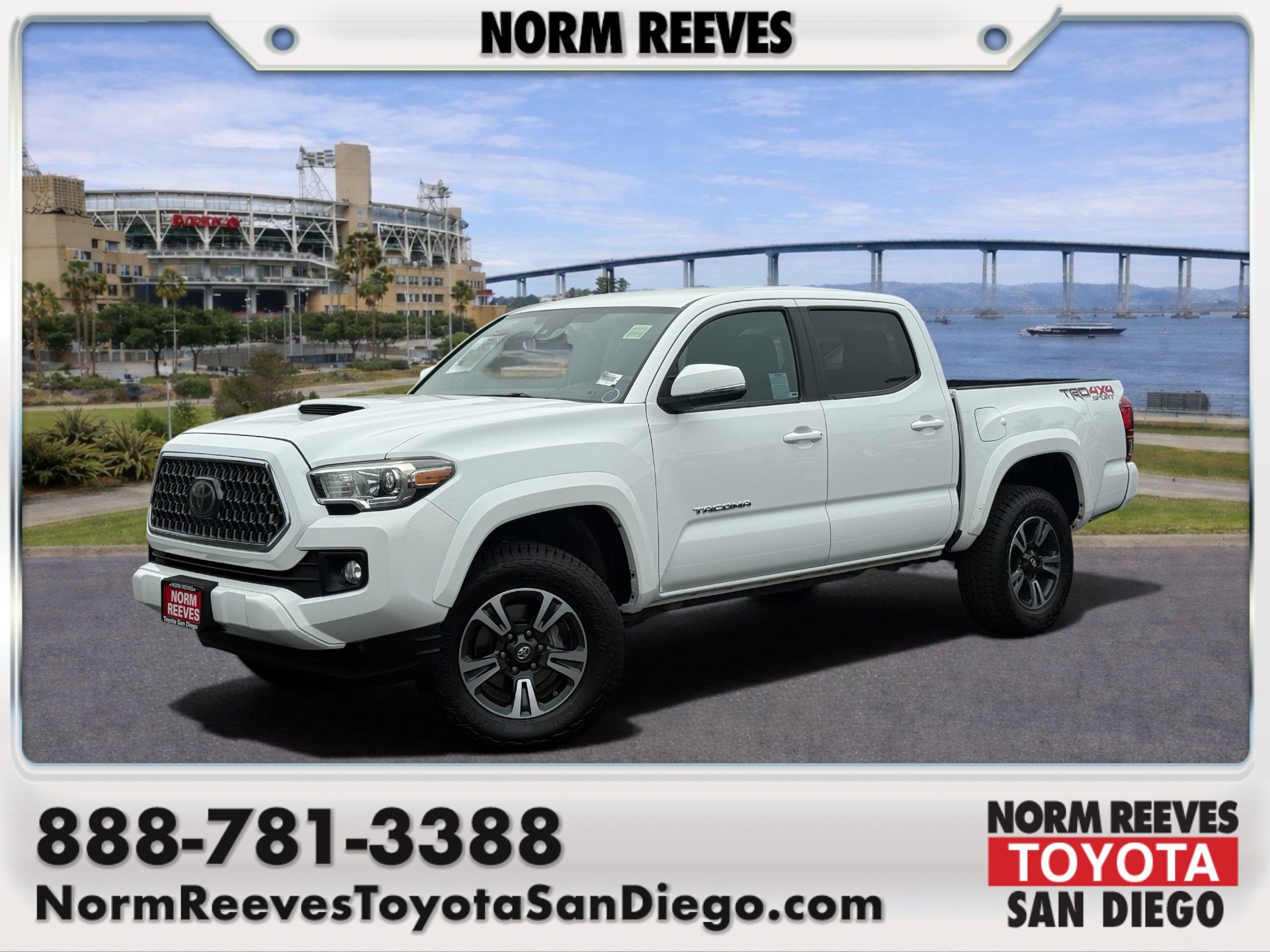 Certified Used 2018 Super White Toyota TRD Sport image 1