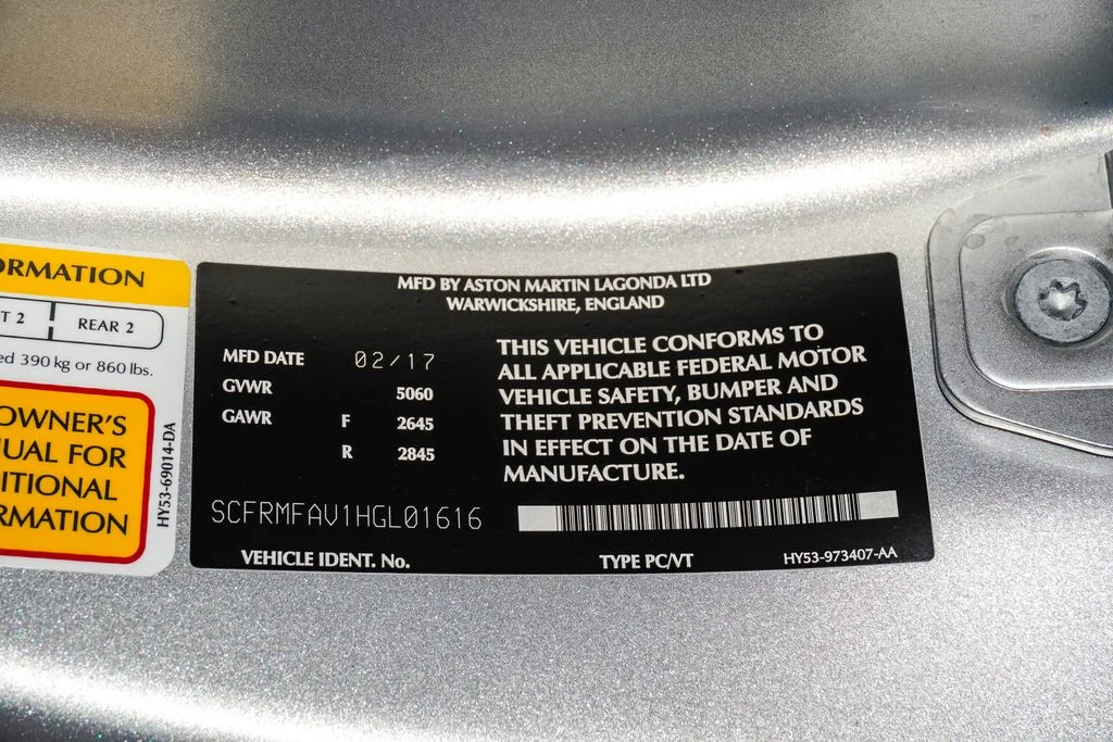 Used 2017 Lightning Silver Aston Martin Launch Edition image 36