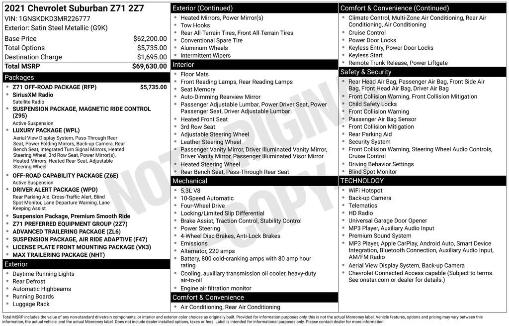 Used 2021 SATIN STEEL METALLIC Chevrolet Z71 image 7