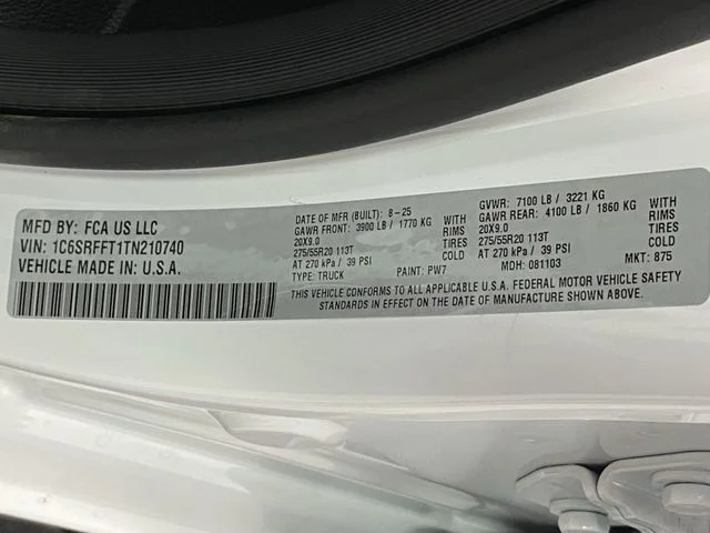 New 2026 Bright White Clear-Coat Exterior Paint RAM Big Horn/Lone Star image 46