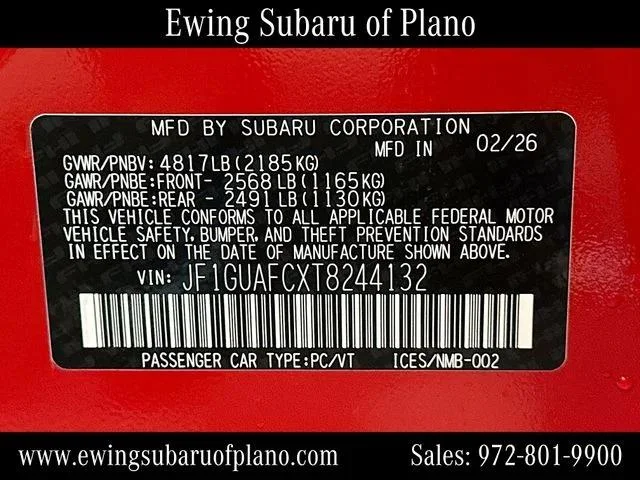 New 2026 PURE RED Subaru Sport image 64