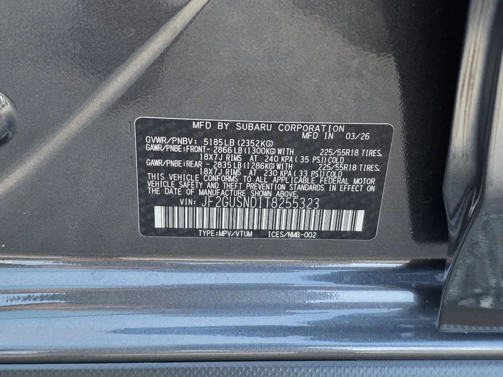 New 2026 MAGNETITE GRAY PEARL Subaru Limited Hybrid image 31