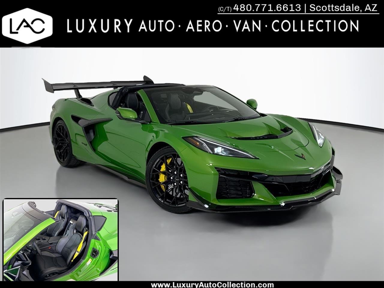 Used 2026 Roswell Green Metallic Chevrolet ZR1 | Carbon Fiber Aero Pkg | Front Lift | Carbon Flash Wheels image 1