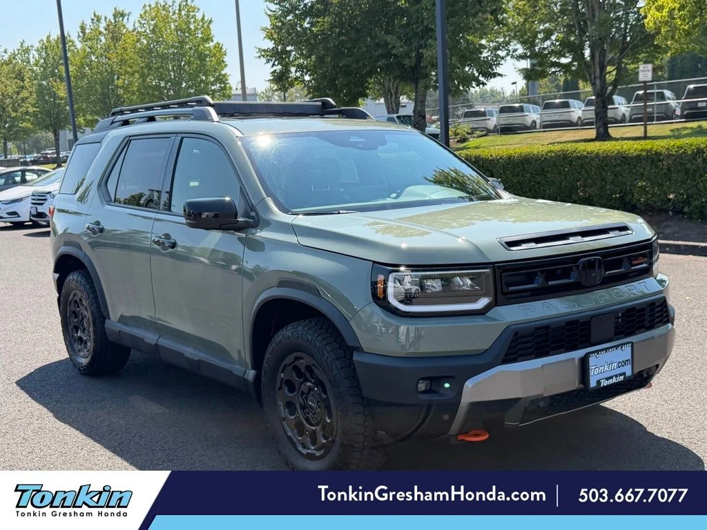 New 2026 Ash Green Metallic Honda TrailSport Elite Blackout image 1