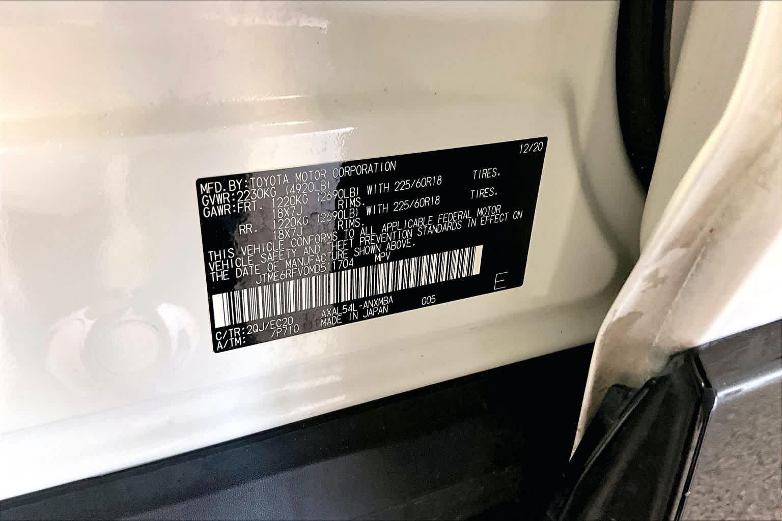 Used 2021 Blizzard Pearl/Midnight Black Metallic Toyota Hybrid XSE image 29