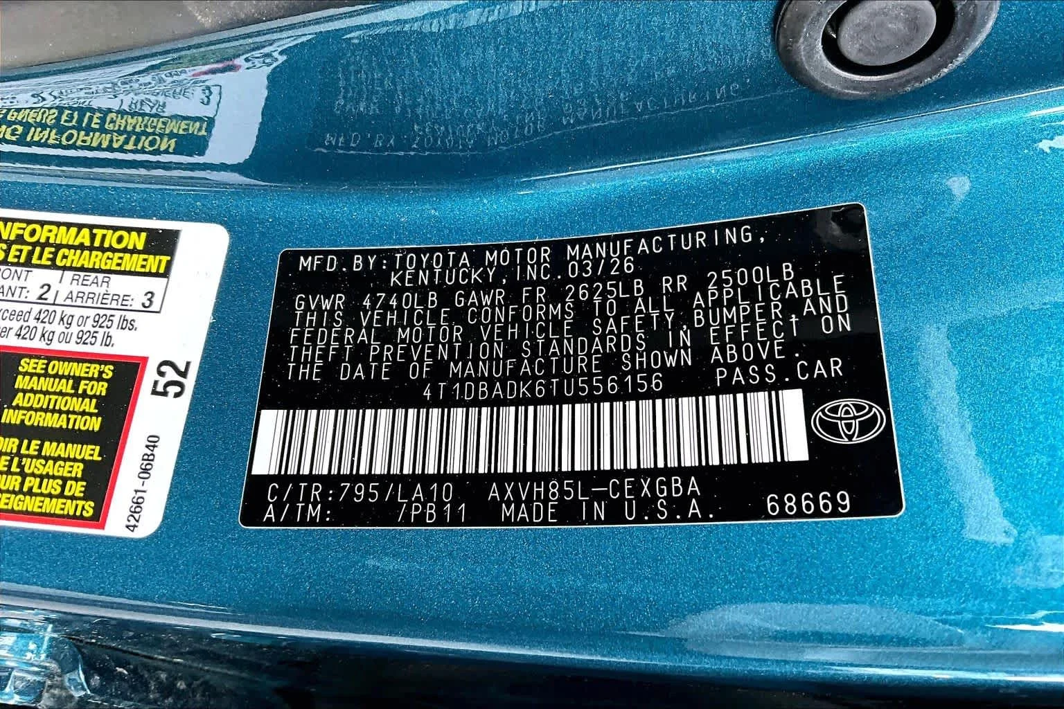 New 2026 Ocean Gem Toyota XLE image 18