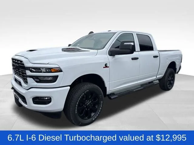 New 2026 Bright White Clear-Coat Exterior Paint RAM Black Express image 3