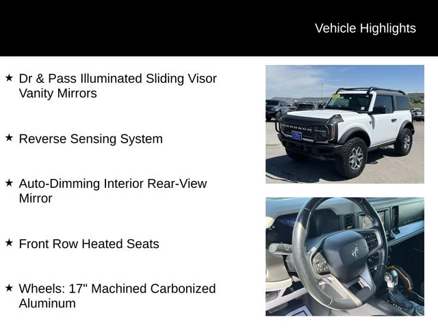 Used 2021 White Ford Badlands image 16