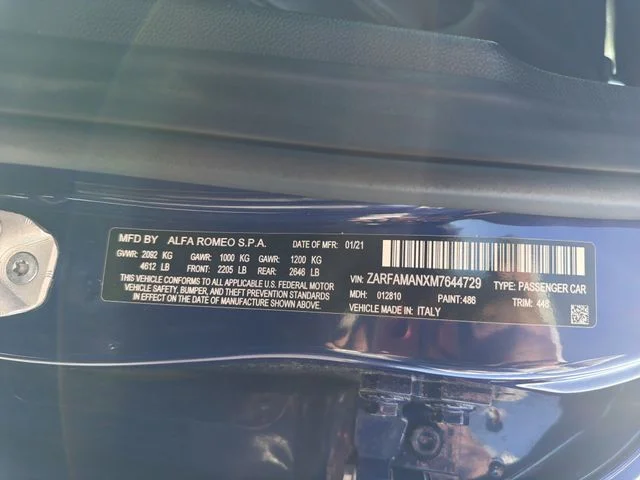 Used 2021 Blue Alfa Romeo Sprint image 31