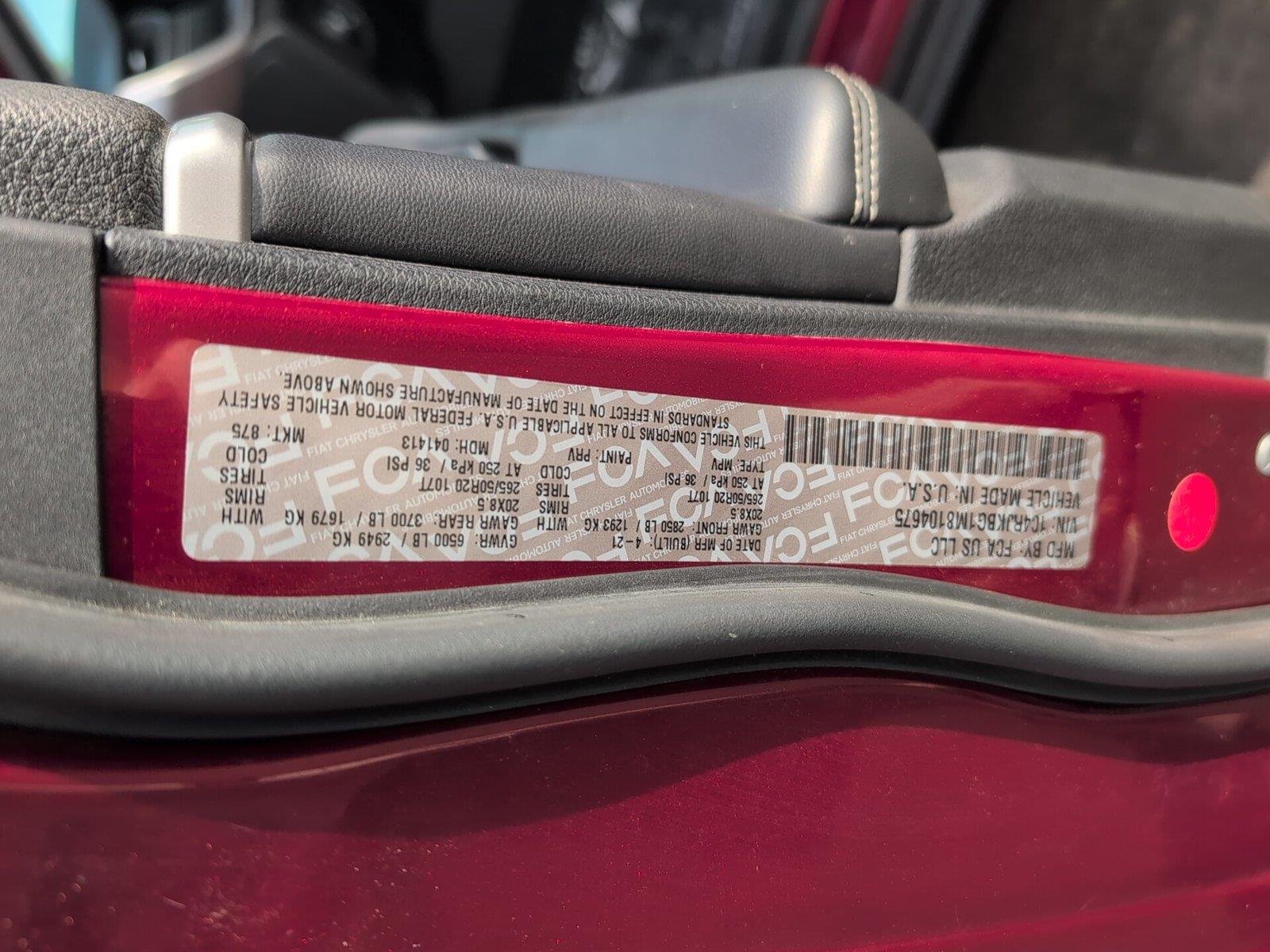 Used 2021 Velvet Red Pearlcoat Jeep Limited image 13