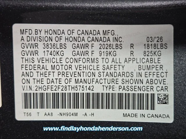 Certified Used 2026 Meteorite Gray Metallic Honda LX image 45
