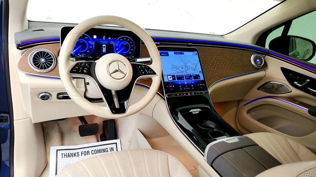 Used 2023 Twilight Blue Metallic Mercedes-Benz EQS 450 4MATIC® SUV w/ 21