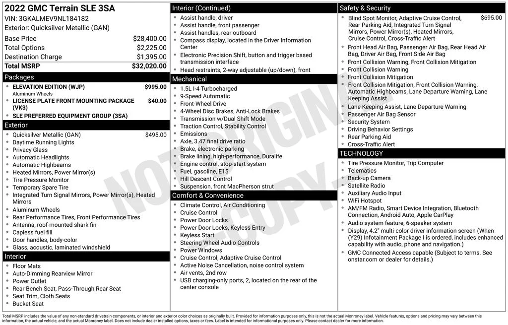 Used 2022 Silver GMC SLE image 3
