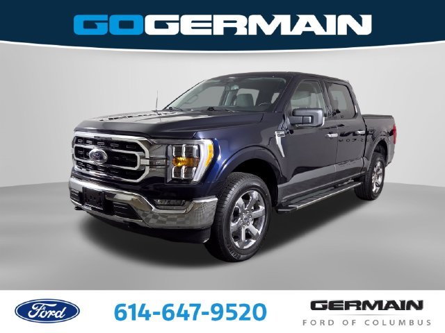 Certified Used 2022 Antimatter Blue Metallic Ford XLT image 1