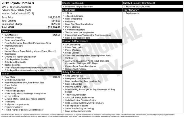 2012 Toyota Corolla LE