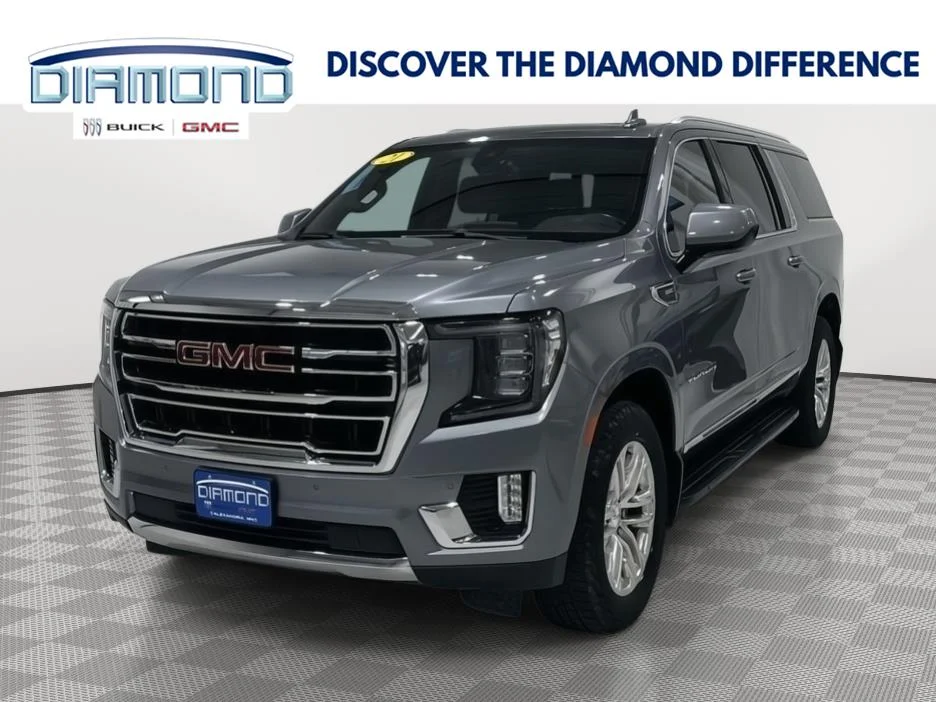 Used 2021 Satin Steel Metallic GMC SLT image 1