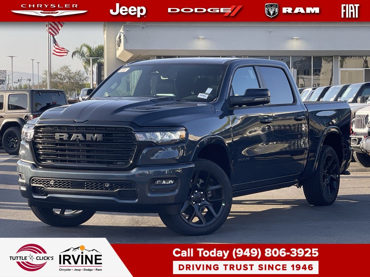 New 2026 Forged Blue Metallic Exterior Paint RAM Laramie image 1