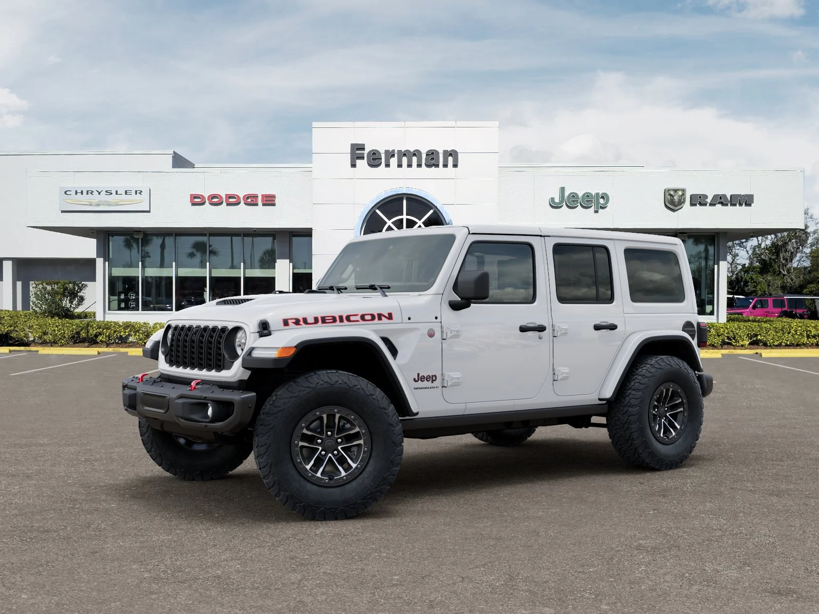 New 2026 Bright White Clear-Coat Exterior Paint Jeep Rubicon X image 3