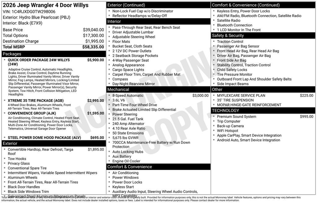 New 2026 Hydro Blue Pearl-Coat Exterior Paint Jeep Willys image 30