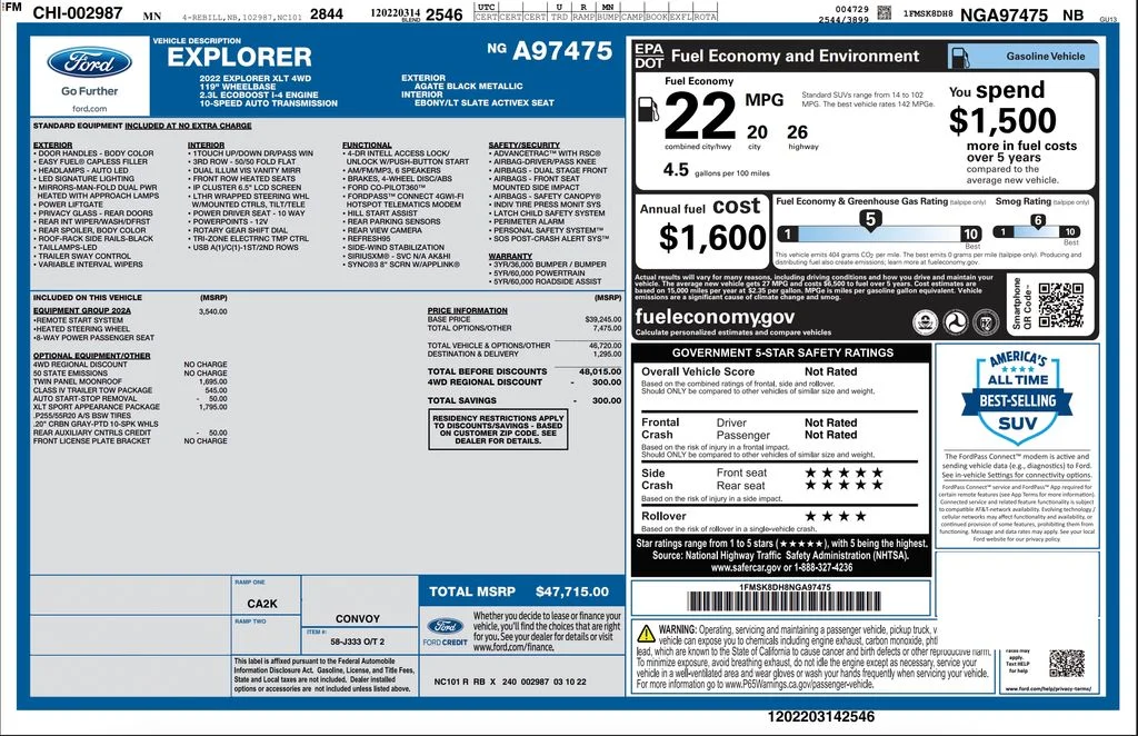 Used 2022 Black Ford XLT image 4