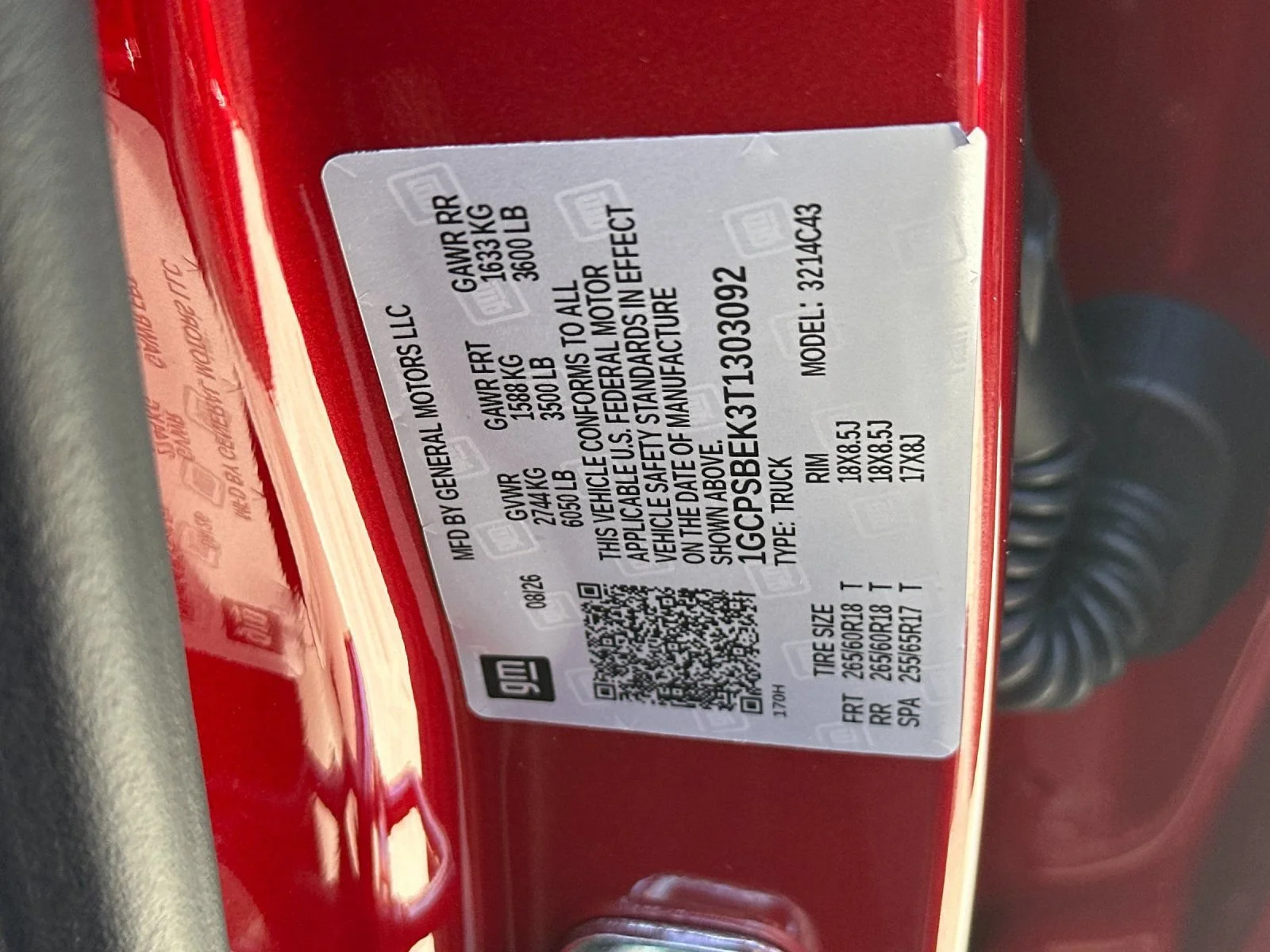 New 2026 Radiant Red Tintcoat Chevrolet WT image 28