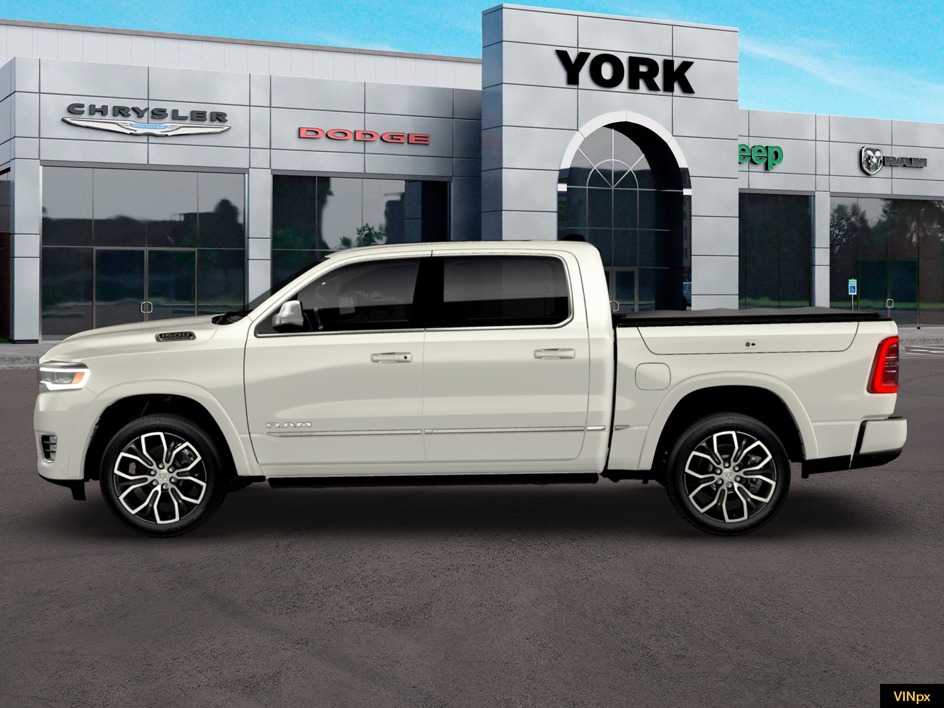 New 2026 Ivory White Tri-Coat Pearl-Coat Exterior Paint RAM Tungsten image 15