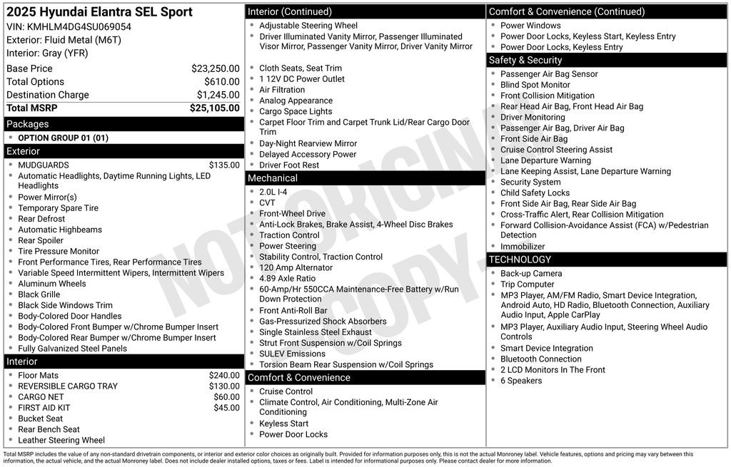 Used 2025 Silver Hyundai SEL Sport image 24