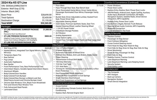 Used 2024 Gray Kia GT-Line image 10