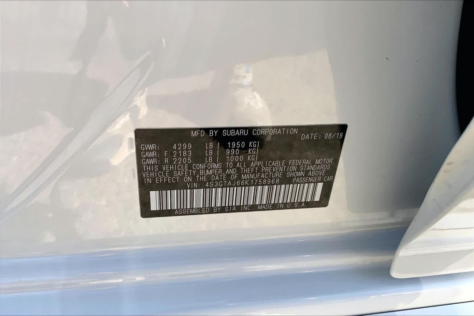 Used 2019 Crystal White Pearl Subaru Sport image 30