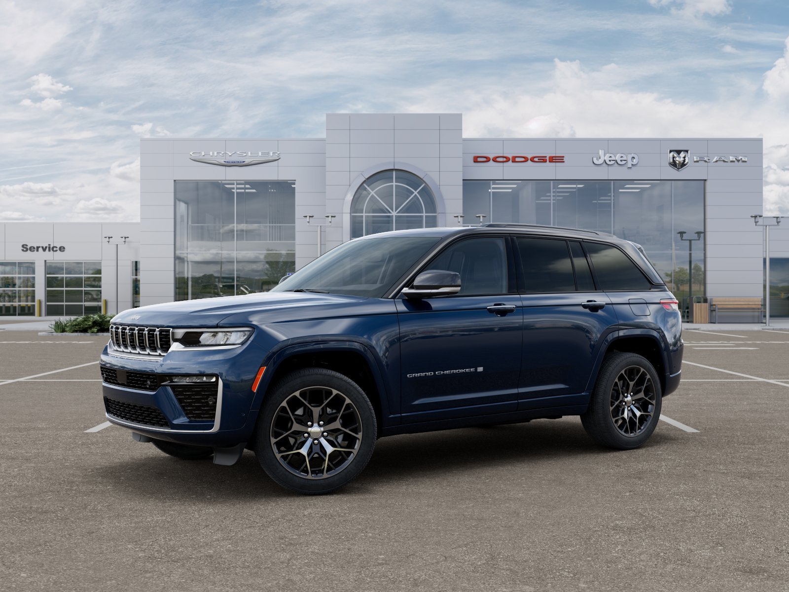 New 2026 Fathom Blue Pearl-Coat Exterior Paint Jeep Summit 4x4 image 2