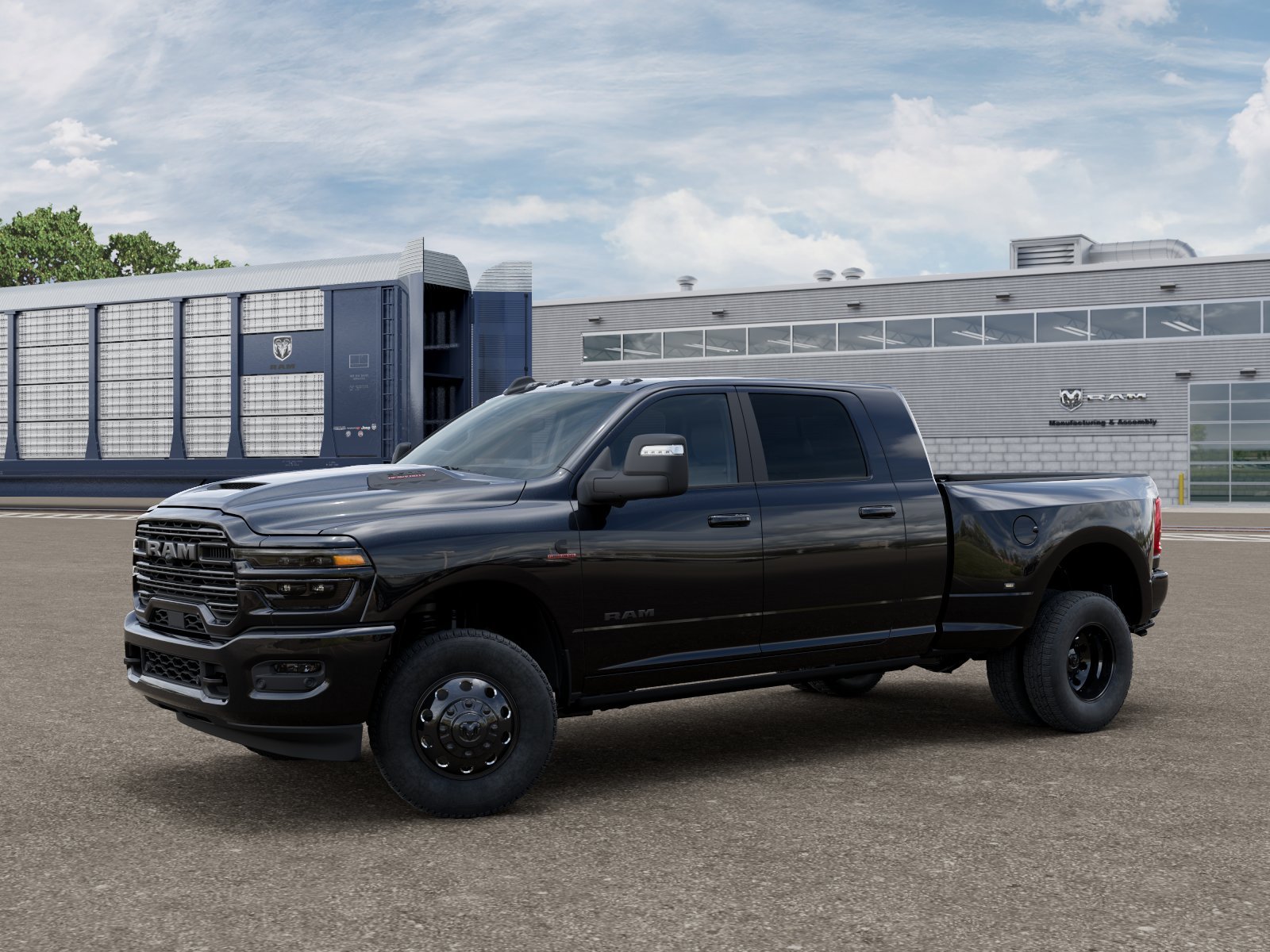 New 2026 Diamond Black Crystal Pearl-Coat Exterior Paint RAM LARAMIE image 1