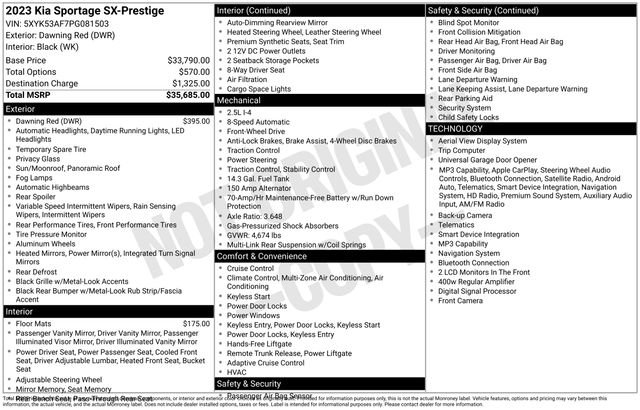 Used 2023 Red Kia SX-Prestige image 46