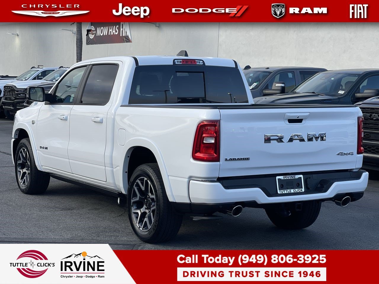 New 2026 Bright White Clear-Coat Exterior Paint RAM Laramie image 4