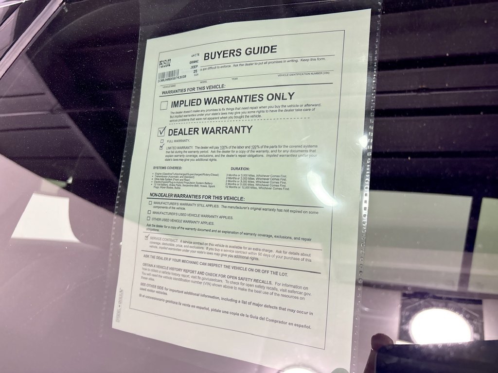 Used 2025 Bright White Clearcoat Jeep Laredo image 23