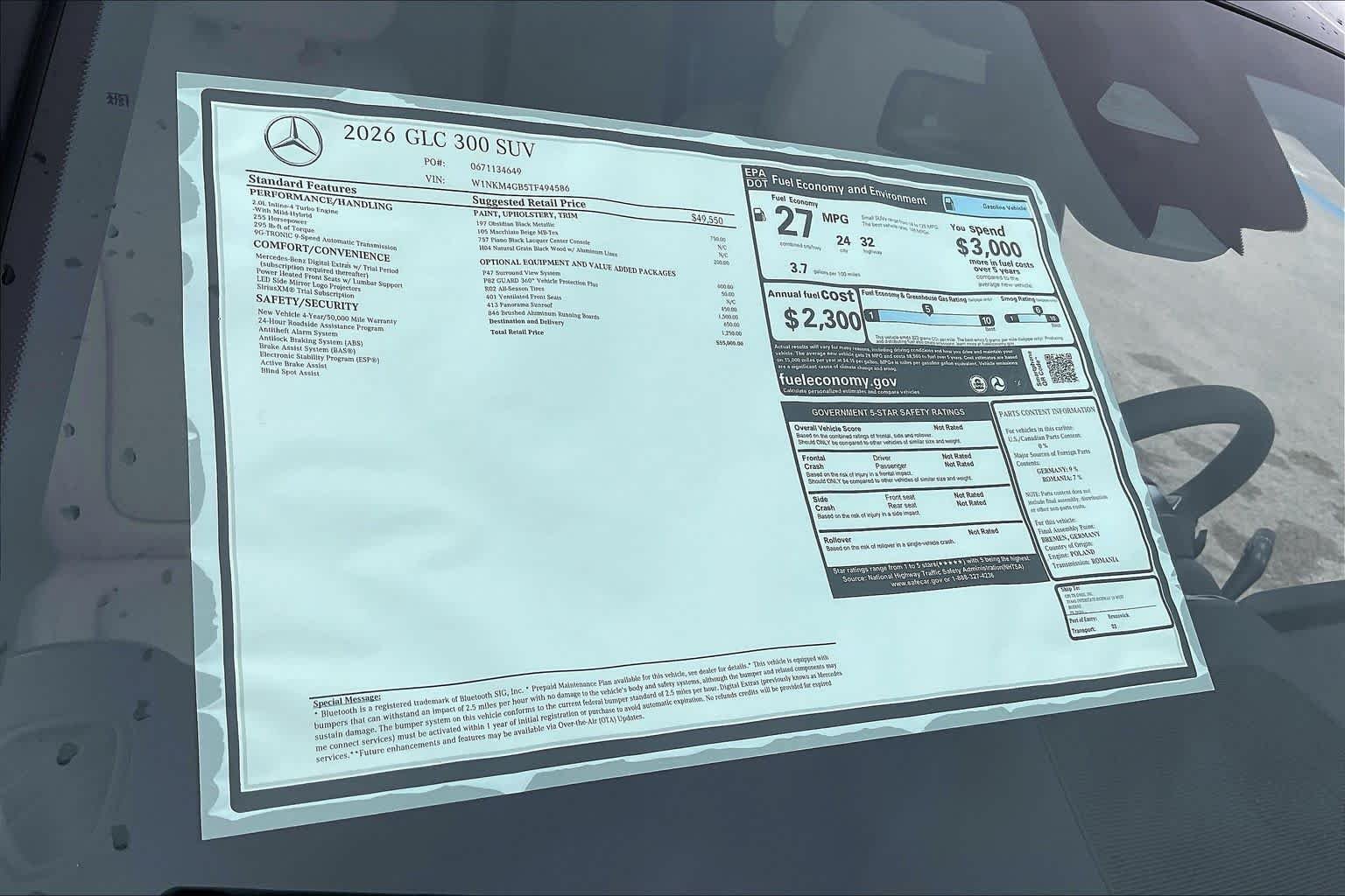 New 2026 Obsidian Black Metallic Mercedes-Benz GLC 300 image 16