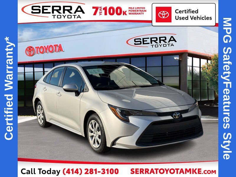Certified Used 2024 CLASSIC SILVER METALLIC Toyota LE image 1