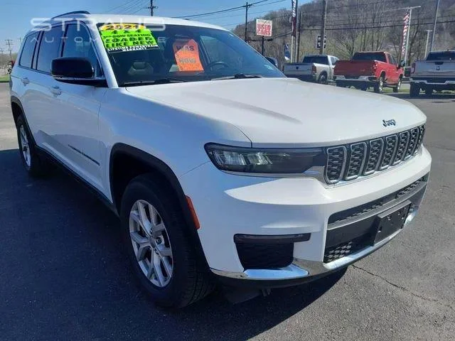 Used 2021 Bright White Clearcoat Jeep Limited image 3