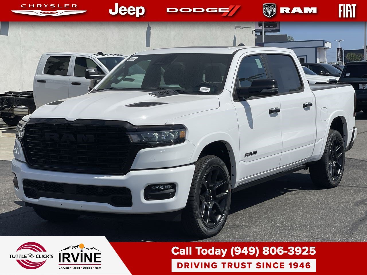 New 2026 Bright White Clear-Coat Exterior Paint RAM Laramie image 3