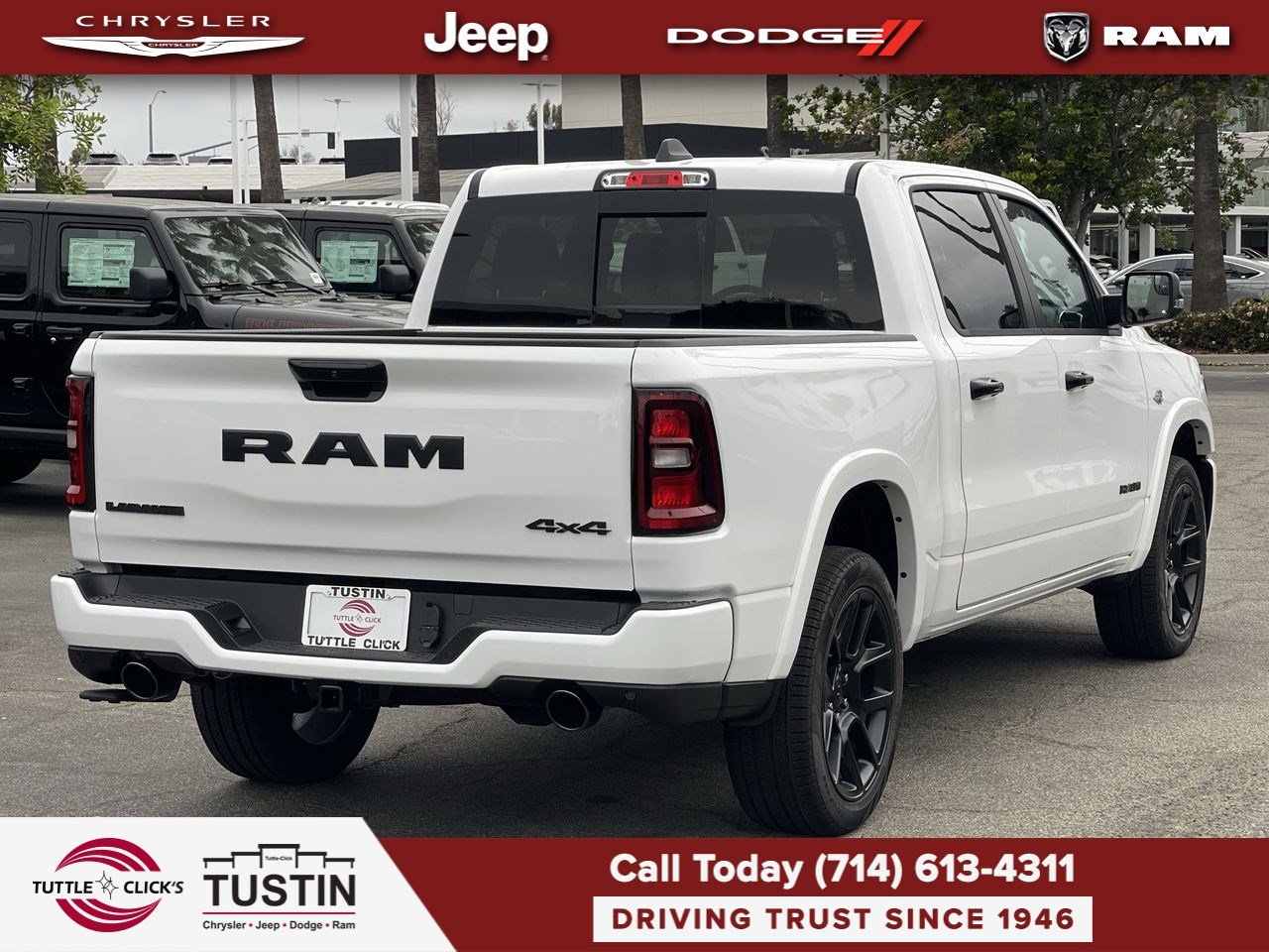 New 2026 Bright White Clear-Coat Exterior Paint RAM Laramie image 6