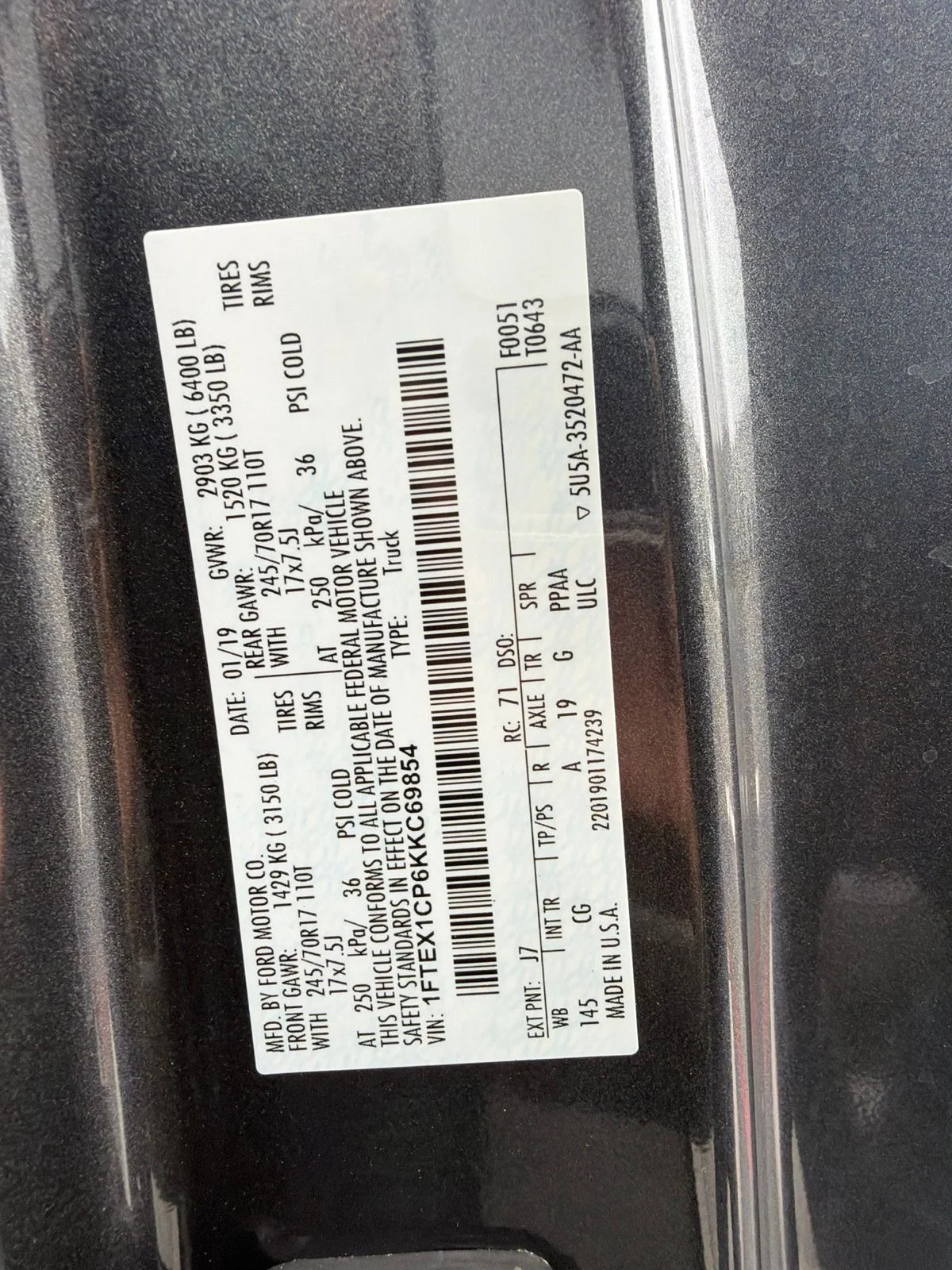 1FTEX1CP6KKC69854