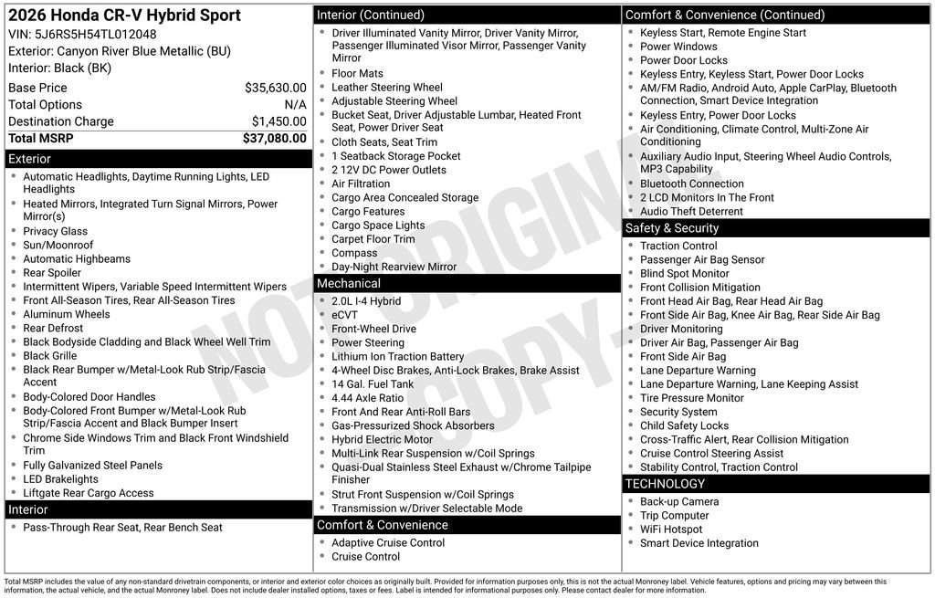 2026 Honda CR-V Sport - Photo 38