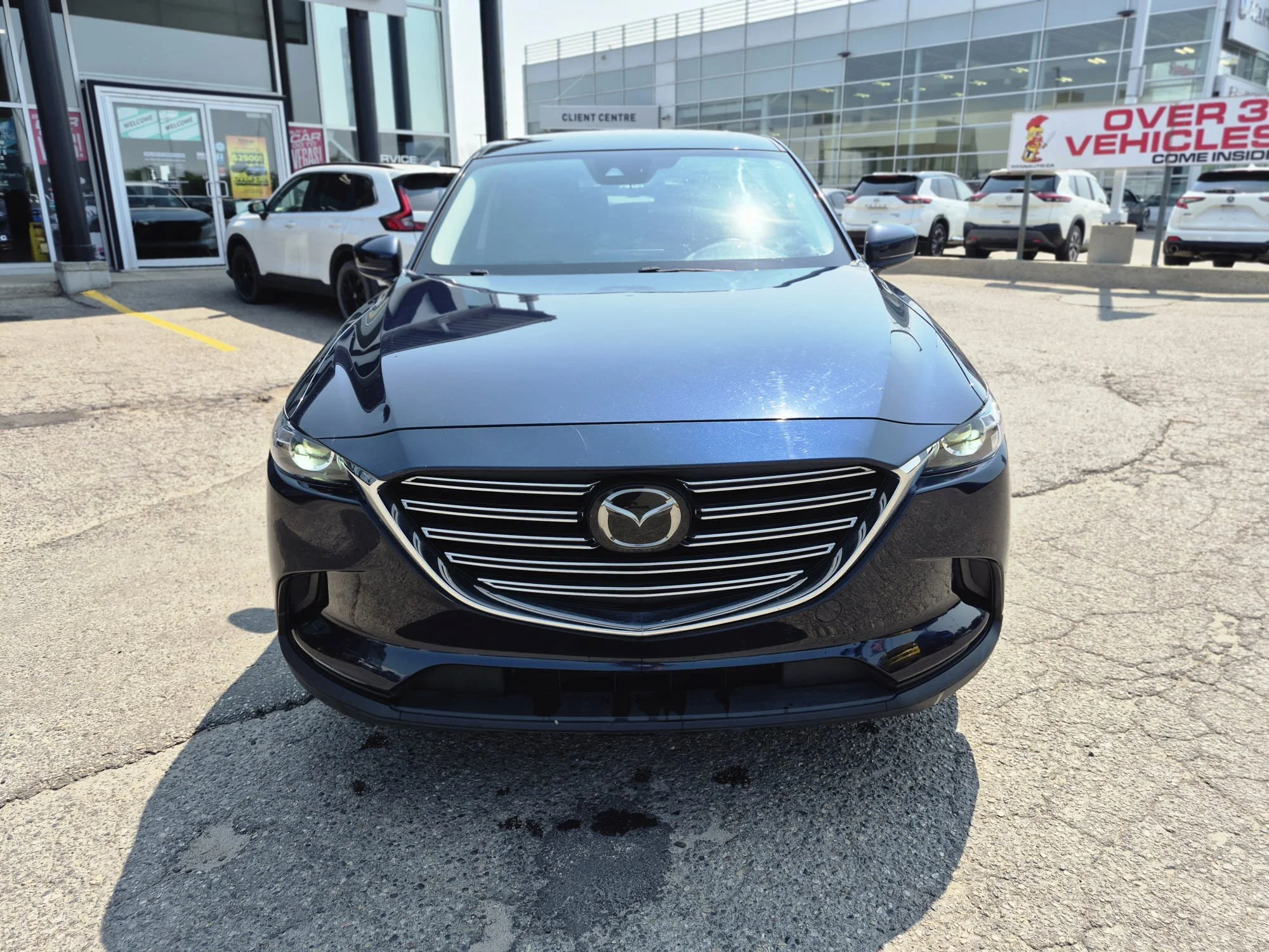 Certified Used 2023 Deep Crystal Blue Mica Mazda GS-L AWD*7 Pass | Adaptive Cruise | Htd Leather | Sunroof | Htd Wheel | Lane Keep Assist | Park Asst image 4