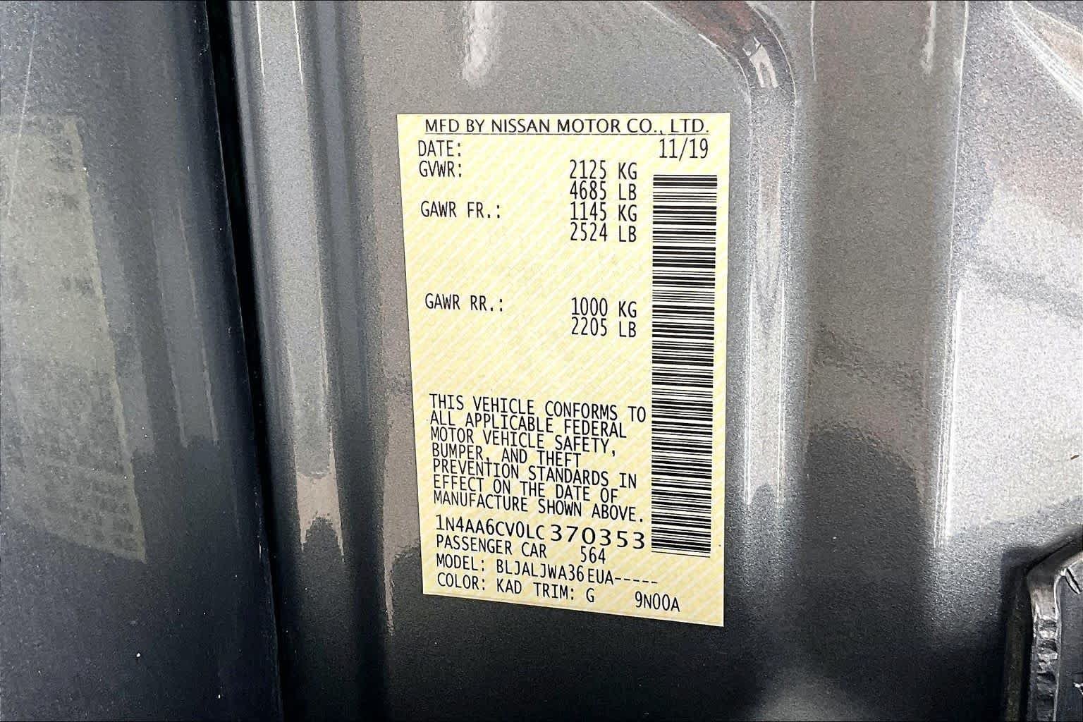 Used 2020 Gun Metallic Nissan SV image 33