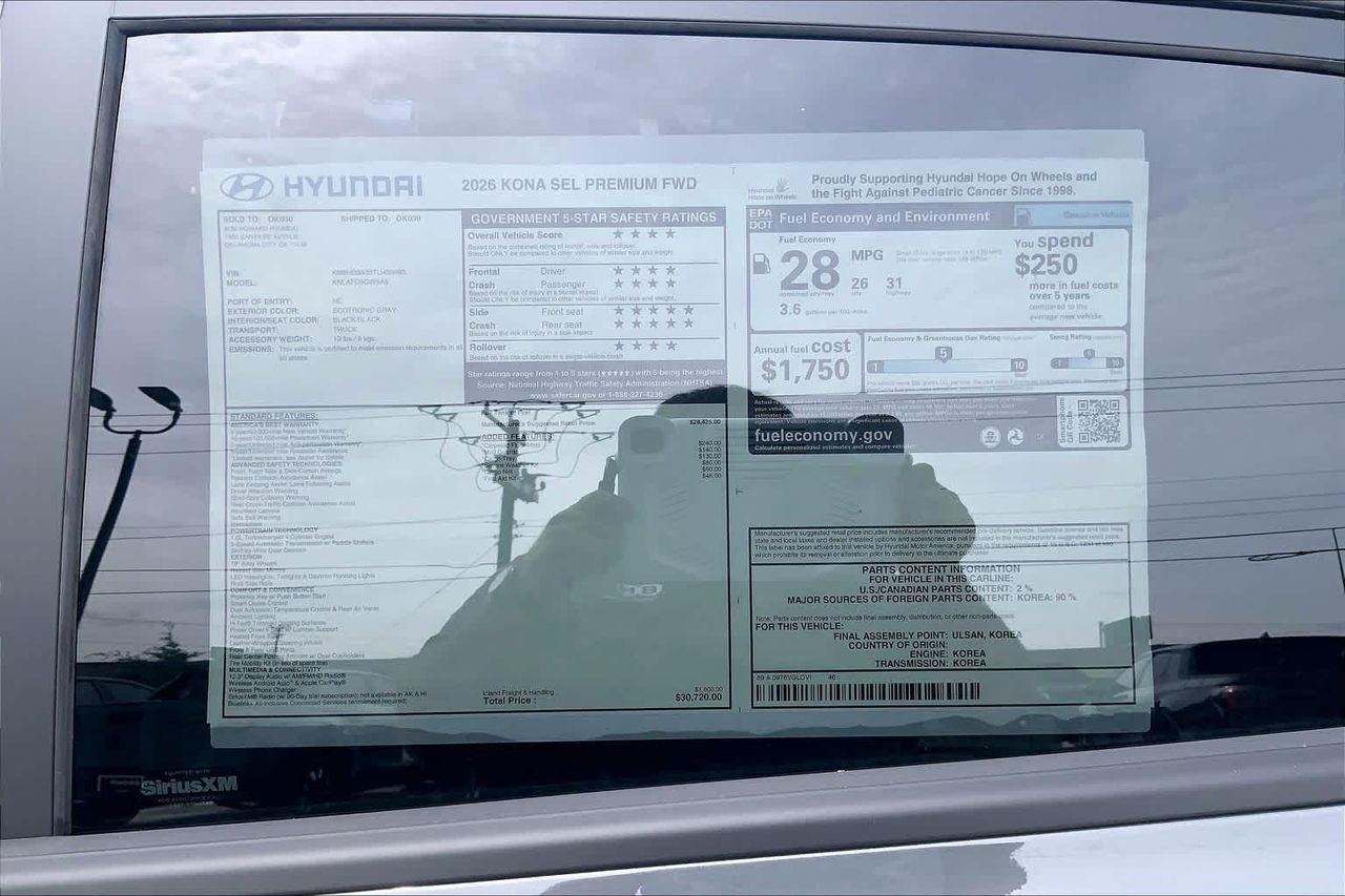 New 2026 Ecotronic Gray Pearl Hyundai SEL Premium FWD image 18