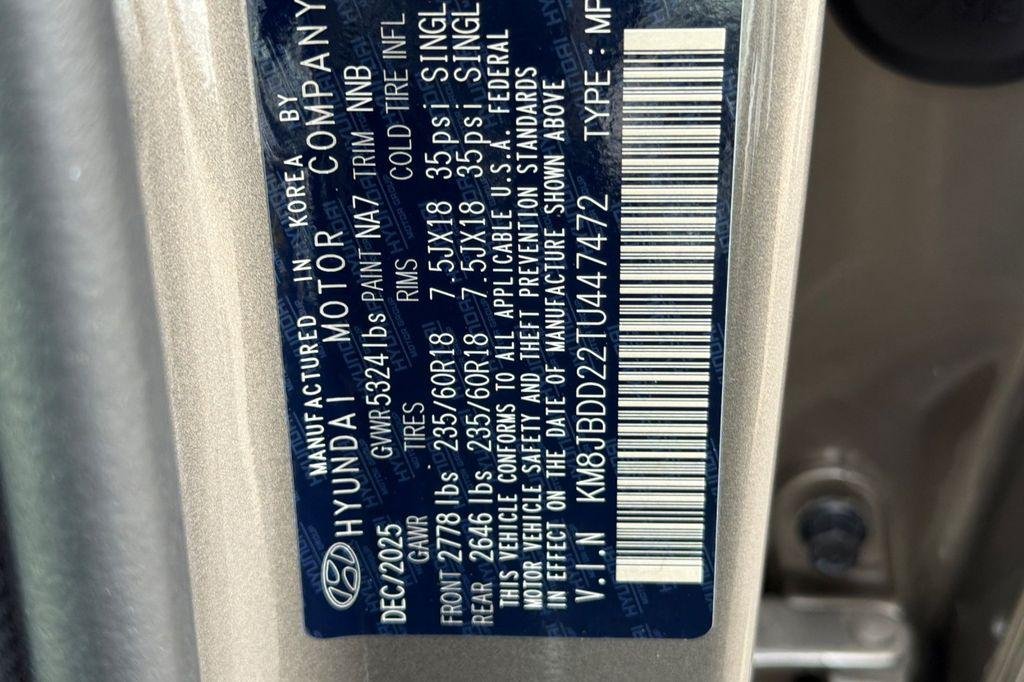New 2026 Beige Hyundai SEL image 22